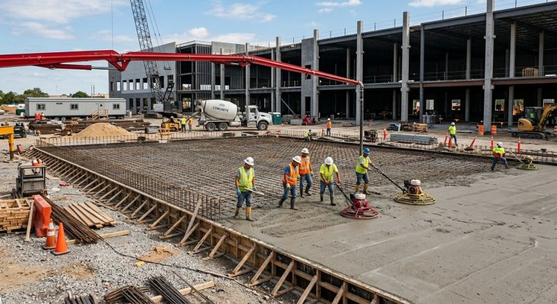Commercial Slab Installation in Franklin, TN